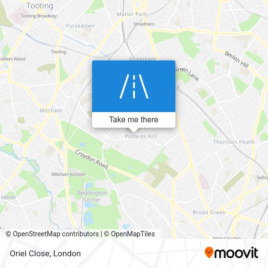Oriel Close map