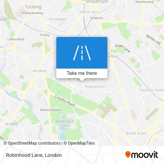Robinhood Lane map