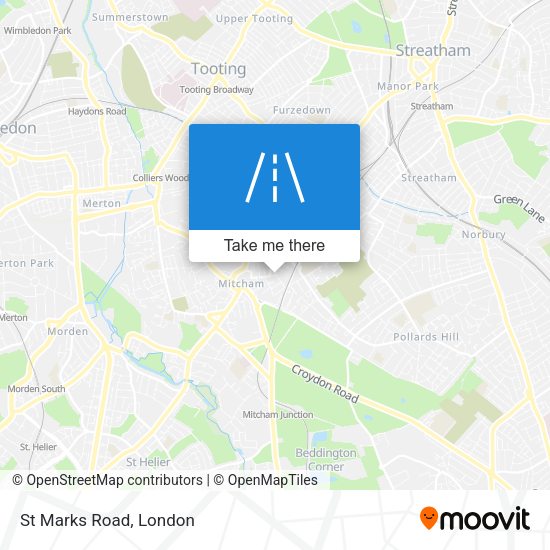 St Marks Road map