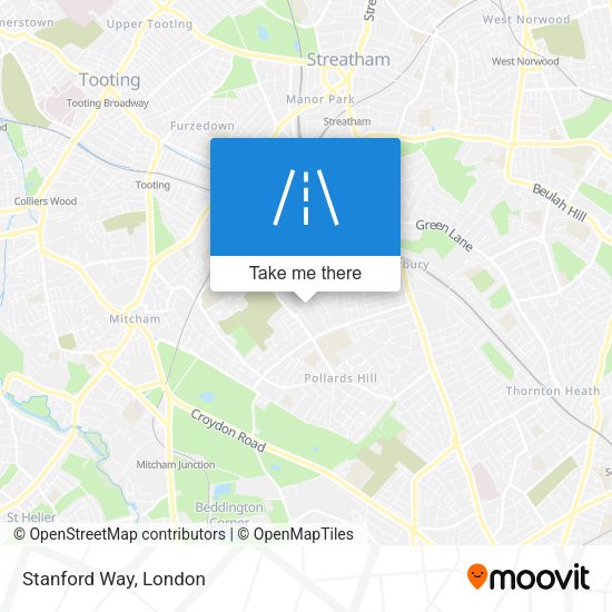Stanford Way map