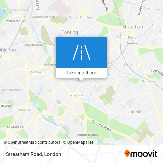 Streatham Road map