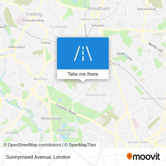 Sunnymead Avenue map