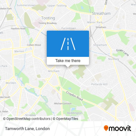 Tamworth Lane map