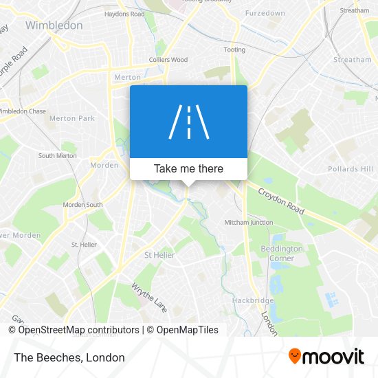 The Beeches map