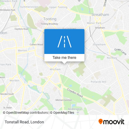 How to get to Tonstall Road, Mitcham by Train, Bus or Tube?