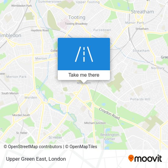 Upper Green East map