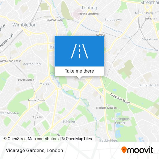Vicarage Gardens map