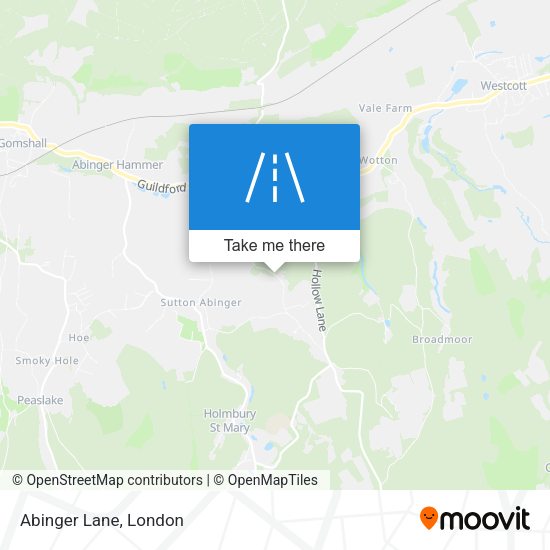Abinger Lane map