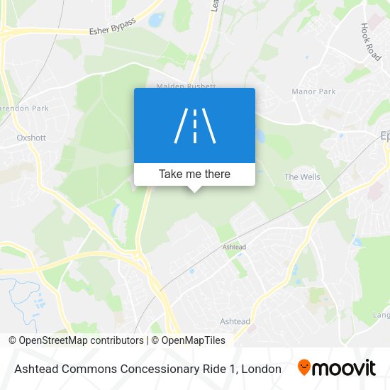 Ashtead Commons Concessionary Ride 1 map