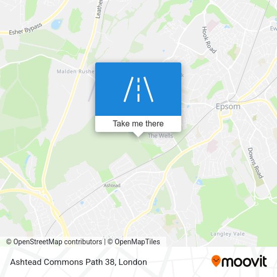Ashtead Commons Path 38 map