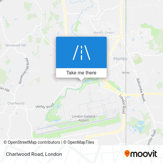 Charlwood Road map
