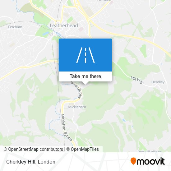 Cherkley Hill map