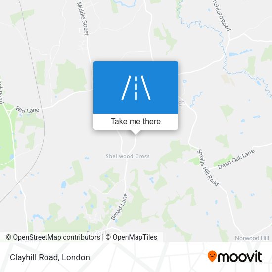 Clayhill Road map