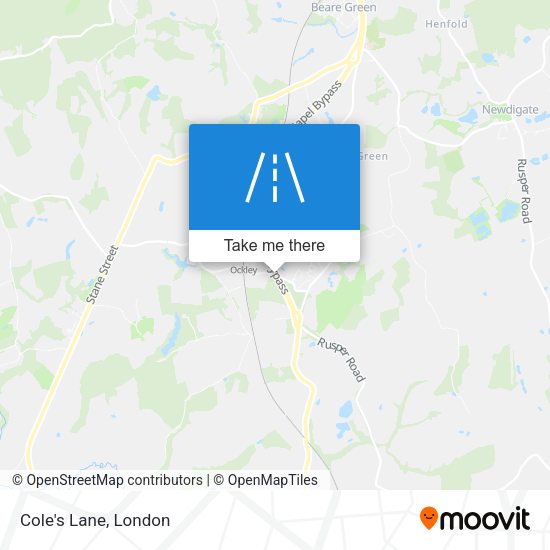 Cole's Lane map