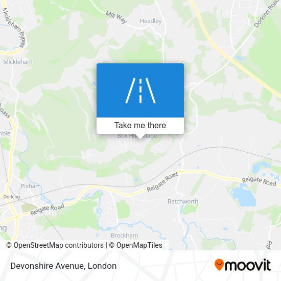 Devonshire Avenue map