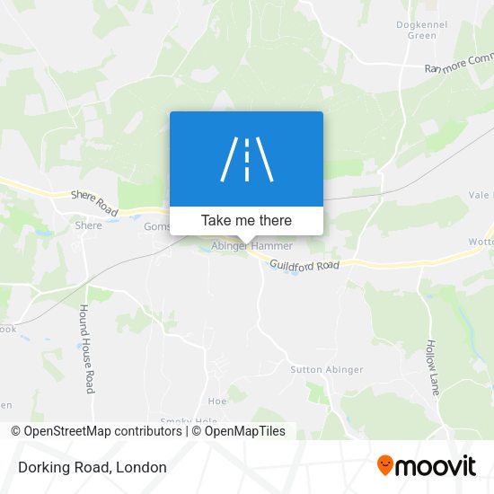 Dorking Road map