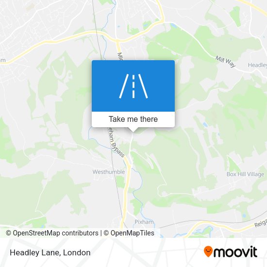 Headley Lane map
