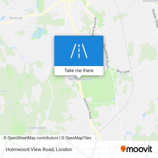 Holmwood View Road map