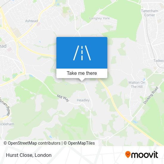 Hurst Close map