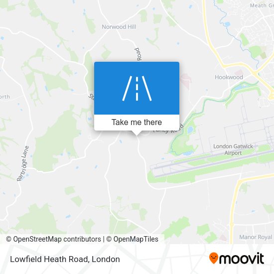 Lowfield Heath Road map