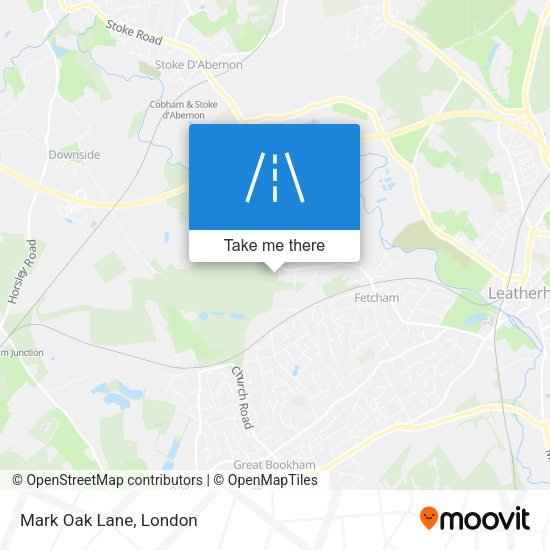 Mark Oak Lane map