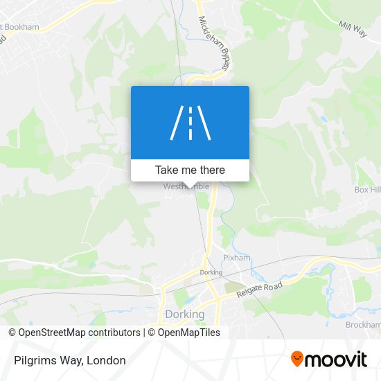 Pilgrims Way map