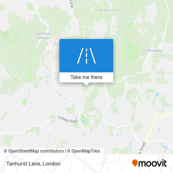 Tanhurst Lane map