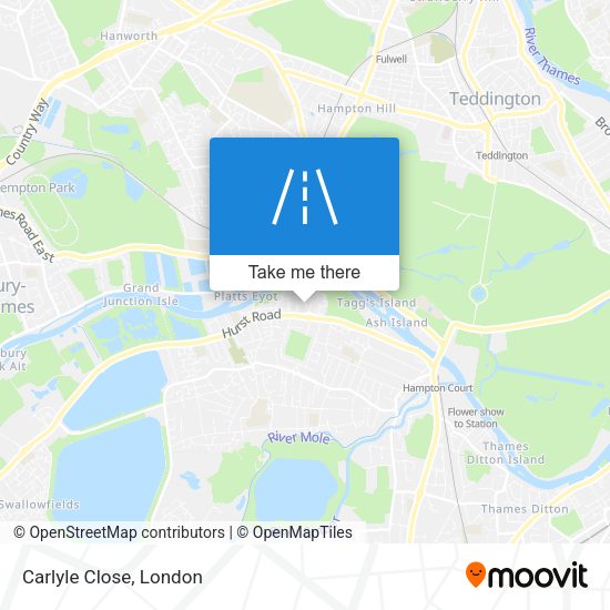 Carlyle Close map
