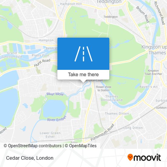 Cedar Close map