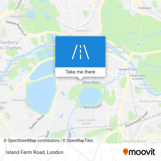 Island Farm Road map