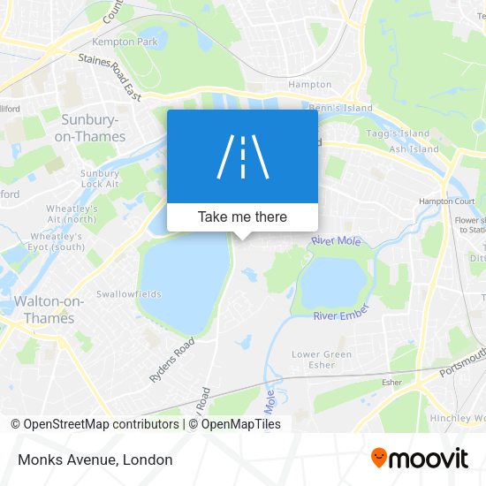 Monks Avenue map