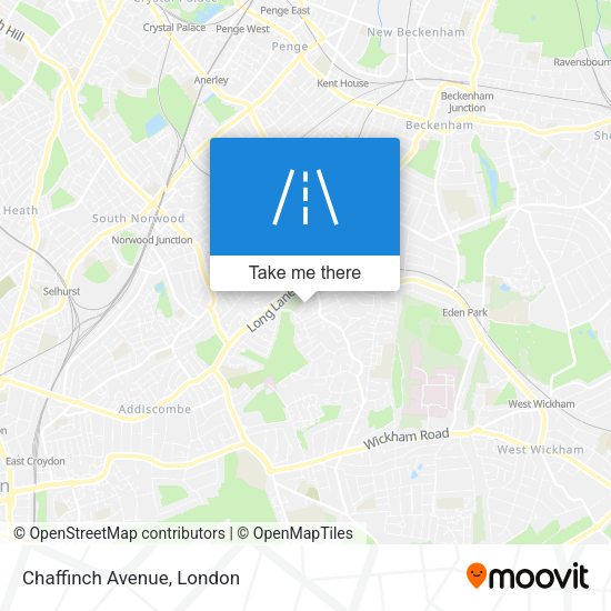 Chaffinch Avenue map