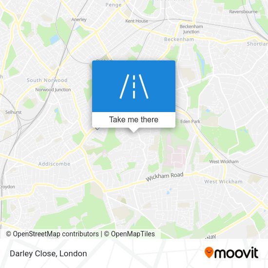 Darley Close map