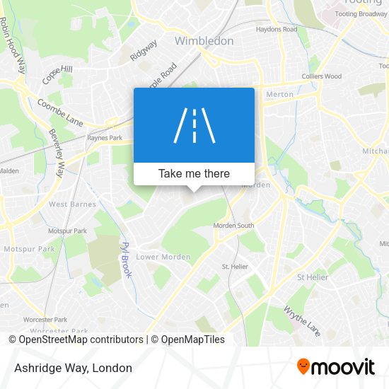 Ashridge Way map