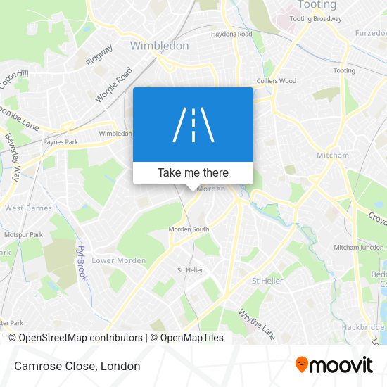 Camrose Close map