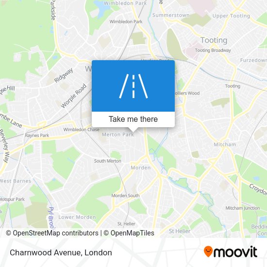 Charnwood Avenue map