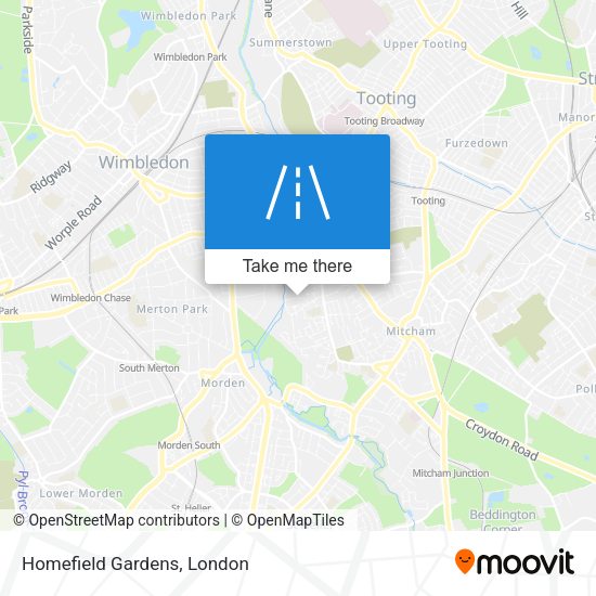 Homefield Gardens map