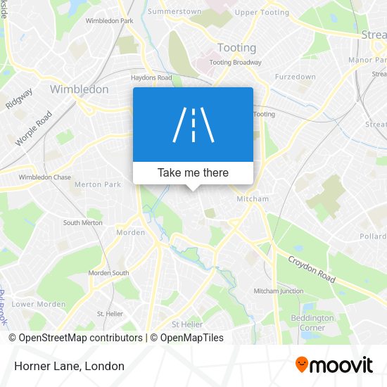 Horner Lane map