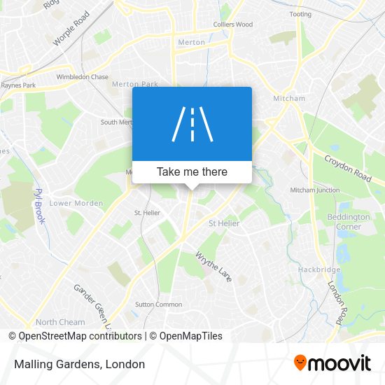 Malling Gardens map