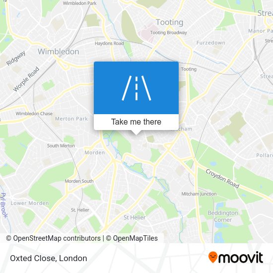 Oxted Close map