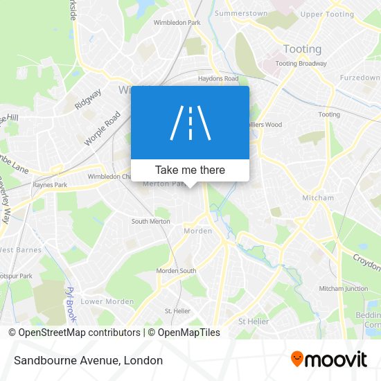 Sandbourne Avenue map