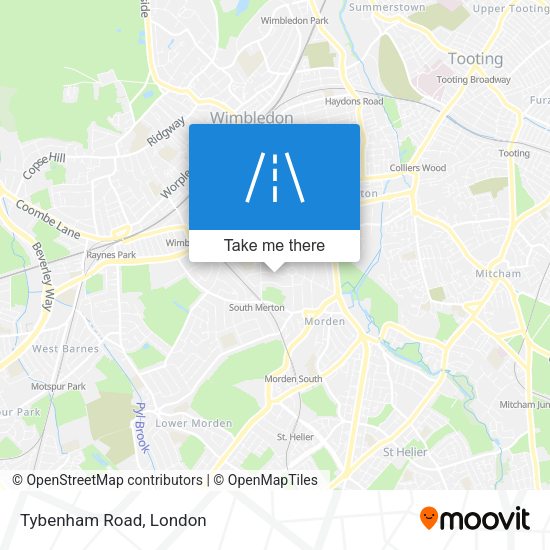 Tybenham Road map