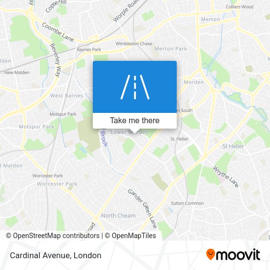 Cardinal Avenue map