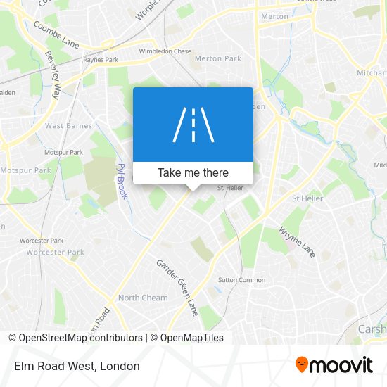 Elm Road West map