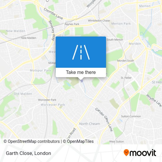 Garth Close map