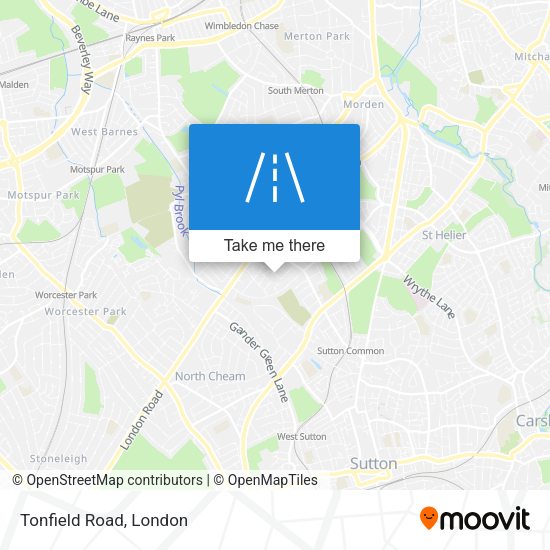 Tonfield Road map