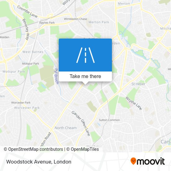 Woodstock Avenue map