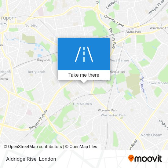 Aldridge Rise map