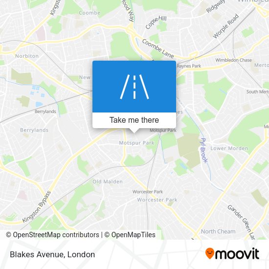Blakes Avenue map