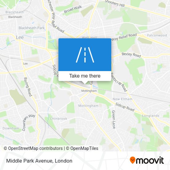 Middle Park Avenue map